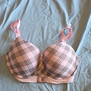 Victoria Secret Stylish Pink Plaid Women's Bra